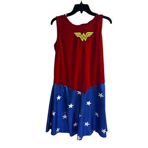 Rubies Wonder Woman Costume Dress Plus Size Red Blue Stars Kids